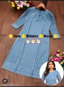 See Green Georgette Embroidered Kurti