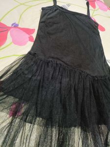 Black Tulle Mini Dress
