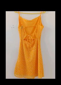 H&amp;M Backless Yellow Dress