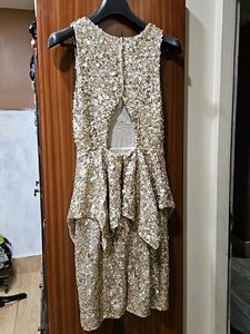 Golden Fully Embellished Heavy Party Dress