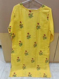 Floral Embroidered Kurti &amp; Pant Set
