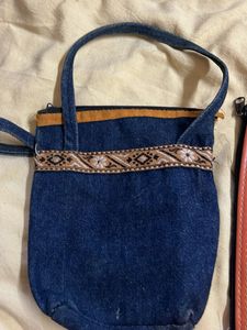 Embroidered Handbag &amp; Pouch