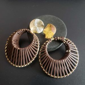 Brown hoop earrings