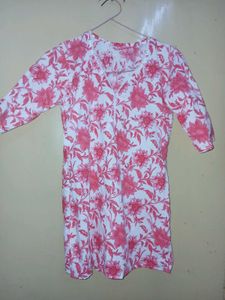 Floral Print Short Kurti