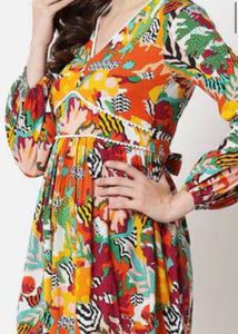 The Dry StatePrinted Fit &amp; Flare Dress From Ajio
