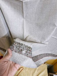 Grey Border Design Shawl