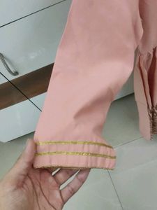 Peach Printed Kurta