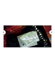 Black Mirror Embroidery Saree With Silver Blouse