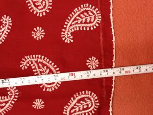 Gently Used Red &amp; White Lucknow Embroidered Kurti