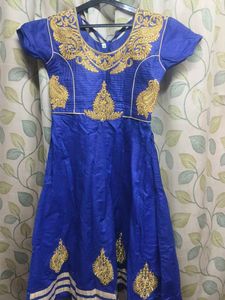 Royal Blue Embroidered Dress