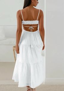 White Sundress with Cutout Detail