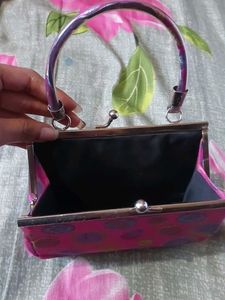 Pink Polka Dot Clutch