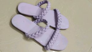 Women Lavender Flats For Daily And Office Wear