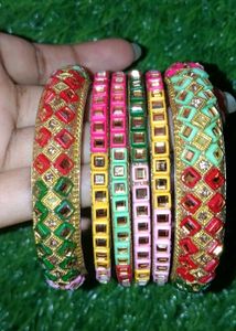 Colorful Crystal Bangle Set