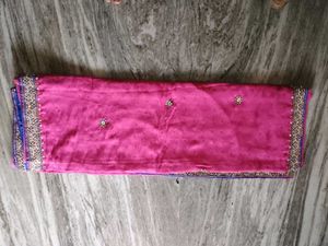 Pink Colur Heavy Work Saree For Sale