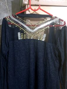 Embellished Black Top