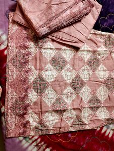 Elegant Pink Printed Kurta Set