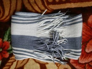 Striped Scarf with Fringes