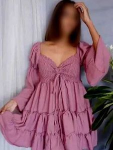 Cute Pink Tiered Mini Dress