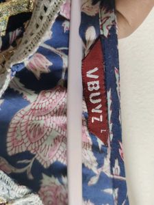 Elegant Floral Print Kurta with full length