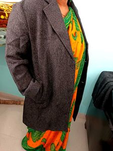 Vintage Herringbone Overcoat