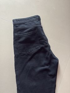 Black Ripped Wide Leg Jeans