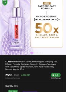 l'oreal paris hyaluronic acid serum