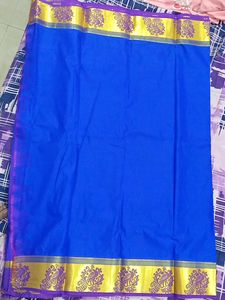Blue Color Saree With Small Work All Oversaree