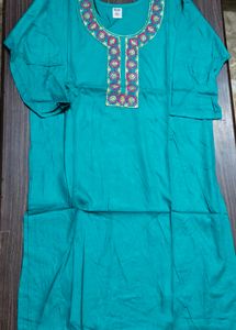 Elegant Teal Embroidered Kurta