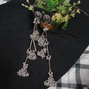 jhumri talaiya earings oxidised