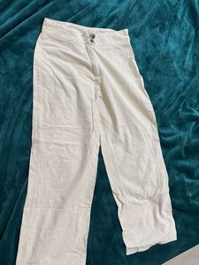 Beige Wide Leg Pants