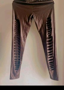 Black Ripped Jagging Partywear