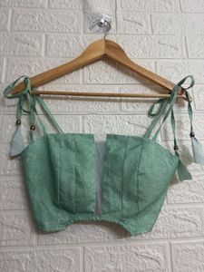 Green Tie-Up Bralette