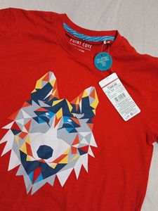 11-12 Year Point Cove Graphic Tee - Geometric Wolf