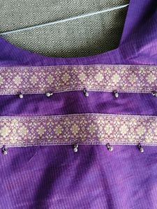 Ghunghroo Shiny Purple Kurta