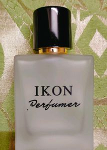 Empty bottle of IKON Perfumer