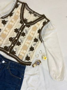 Brown Knitted Top