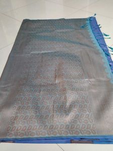 Elegant violet soft silk Saree