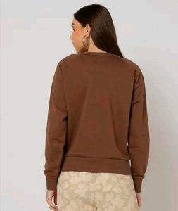 Cute Brown Graphic Sweatshirt