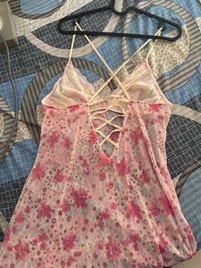 Sexy Night Gown Pink Flowers