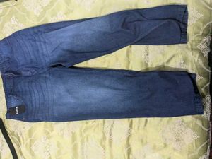 Burgundy Casual Shirt and blue baggy jeans