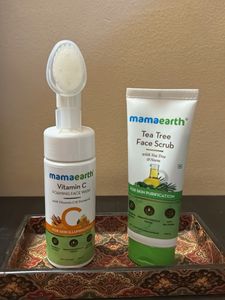 Mamaearth Face Scrub &amp; Vitamin C Wash