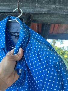 Blue Polka Dot Shirt