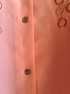Vintage Peach Embroidered Blouse