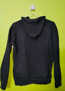Black Graphic Print Hoodie