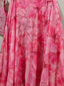 Baby Pink Organza Lehenga