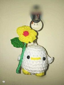 Cute Crochet Chick couples Keychains