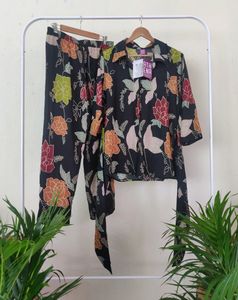 Athena Black Printed Co-Ords
