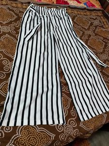 White And Black Lining Plazo