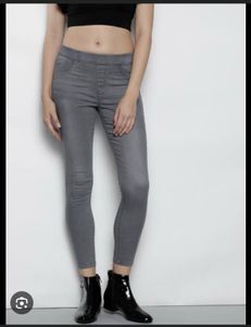 Skinny Grey Jeggings With Pockets | Brand New